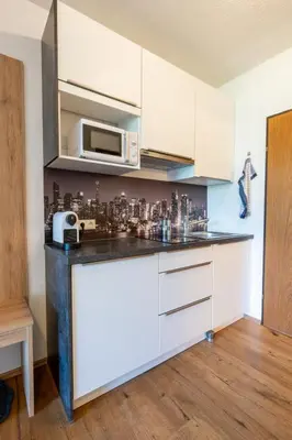 Küche/Küchenzeile in der Unterkunft Ferienwohnung Glücksmomente