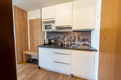 Küche/Küchenzeile in der Unterkunft Ferienwohnung Glücksmomente