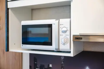 Küche/Küchenzeile in der Unterkunft Ferienwohnung Glücksmomente