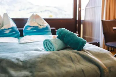 Ein Bett oder Betten in einem Zimmer der Unterkunft Ferienwohnung Glücksmomente