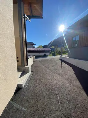 Ein allgemeiner Bergblick oder ein Berglick von der Ferienwohnung aus