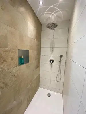 Ein Badezimmer in der Unterkunft Ferienwohnung Plechau