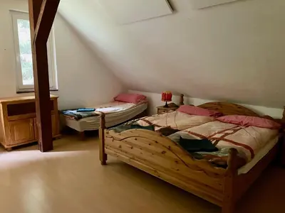 Ein Bett oder Betten in einem Zimmer der Unterkunft Ferienwohnung Sophie