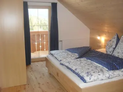 Ein Bett oder Betten in einem Zimmer der Unterkunft Bio-Bergbauernhof Möslhof