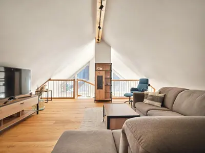 Ein Sitzbereich in der Unterkunft Gipfelblick Lodge 5 Pruggern by AA Holiday Homes