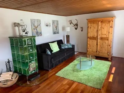 Ein Sitzbereich in der Unterkunft Villa Wastl