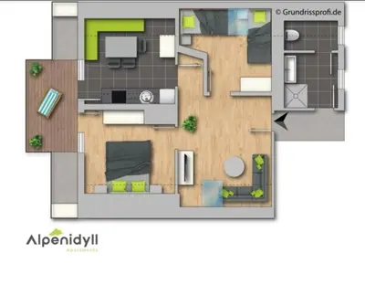 Grundriss der Unterkunft Fischbacher App 3 by Alpenidyll Apartments