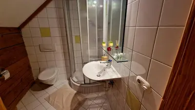 Ein Badezimmer in der Unterkunft Sonnleiten Zimmer 1