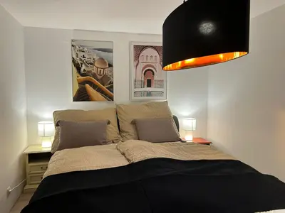 Ein Bett oder Betten in einem Zimmer der Unterkunft FarawayHomes Studio St Wolfgang #7
