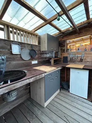 Küche/Küchenzeile in der Unterkunft Glamping mit wundervollen Ausblick