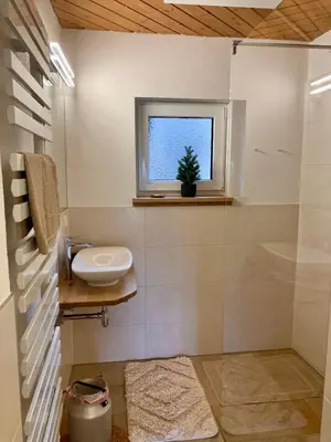 Ein Badezimmer in der Unterkunft Ferienhaus Freiraum
