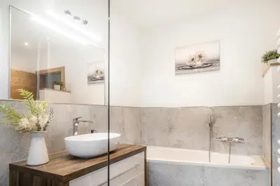 Ein Badezimmer in der Unterkunft Maierlehen