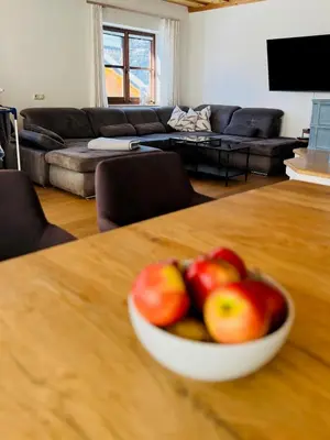 Ein Sitzbereich in der Unterkunft Ferienhaus Angerer