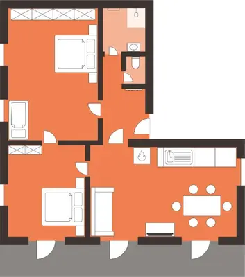 Grundriss der Unterkunft Alpenherz Appartment