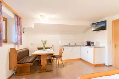 Küche/Küchenzeile in der Unterkunft Ferienwohnung Haus Waldheim