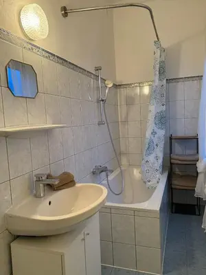 Ein Badezimmer in der Unterkunft Ferienwohnung Bischofshofen