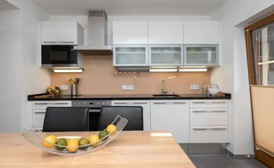 Küche/Küchenzeile in der Unterkunft Lake View Apartment