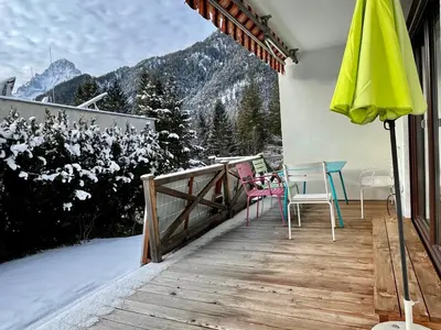 Ein allgemeiner Bergblick oder ein Berglick von der Ferienwohnung aus