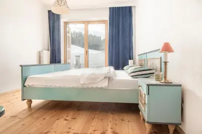 Ein Bett oder Betten in einem Zimmer der Unterkunft Ferienwohnung Buchnerhof