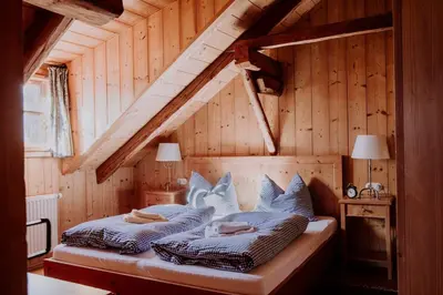 Ein Bett oder Betten in einem Zimmer der Unterkunft BUAMA Kammer