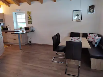 Küche/Küchenzeile in der Unterkunft Ferienwohnung Schörghofer