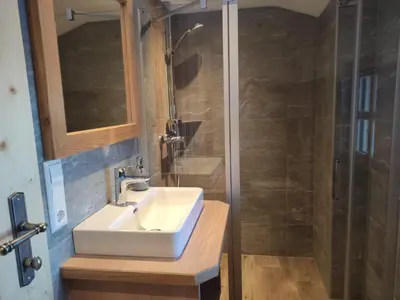 Ein Badezimmer in der Unterkunft Zeffereralm