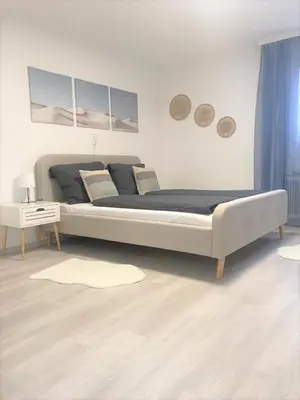 Ein Sitzbereich in der Unterkunft Ferienwohnung im Zentrum mit Parkplatz