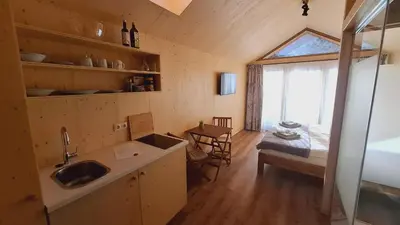 Ein Bett oder Betten in einem Zimmer der Unterkunft Tiny House
