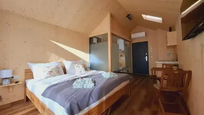 Ein Bett oder Betten in einem Zimmer der Unterkunft Tiny House