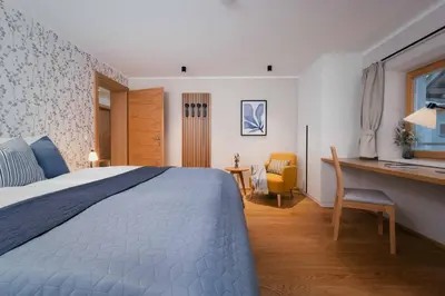 Ein Bett oder Betten in einem Zimmer der Unterkunft Hallstatt-Haus Elfriede
