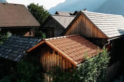 Ein allgemeiner Bergblick oder ein Berglick von der Ferienwohnung aus