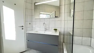 Ein Badezimmer in der Unterkunft Almtal Apartments