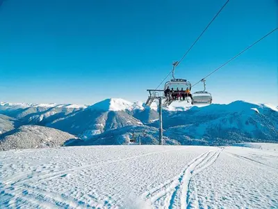 Chalet in Einach nahe Skipisten im Winter
