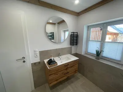Ein Badezimmer in der Unterkunft Traunrauschen