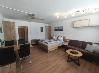 Ein Sitzbereich in der Unterkunft Wolfgangseeblick - Ferienwohnung Vockner