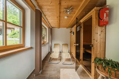Ein Sitzbereich in der Unterkunft Dachstein Chalet Goisern