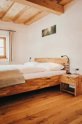 Ein Bett oder Betten in einem Zimmer der Unterkunft Seebachers Diktengut