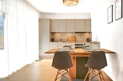 Küche/Küchenzeile in der Unterkunft Apartment Bergblick