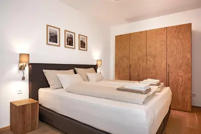 Ein Bett oder Betten in einem Zimmer der Unterkunft Apartment Bergblick