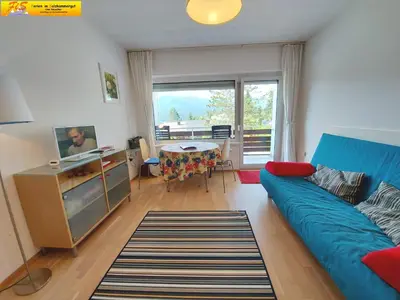 Ein Sitzbereich in der Unterkunft Apartment Kammspitze