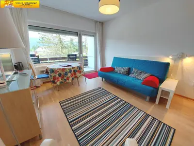 Ein Sitzbereich in der Unterkunft Apartment Kammspitze