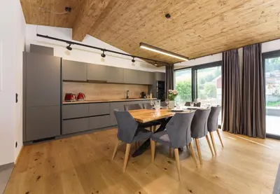 Küche/Küchenzeile in der Unterkunft Alpenlodge Haus - SKIING resort
