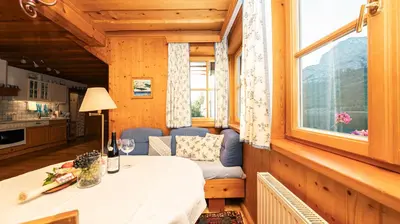 Ein Sitzbereich in der Unterkunft Haus Seegarten by Landluft