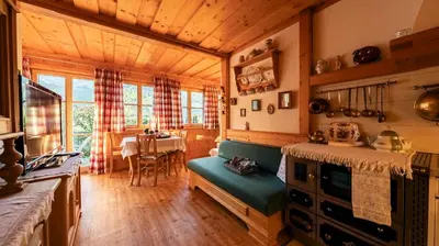 Ein Sitzbereich in der Unterkunft Haus Seegarten by Landluft