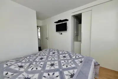 Ein Bett oder Betten in einem Zimmer der Unterkunft Panoramatraum