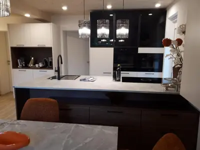 Küche/Küchenzeile in der Unterkunft Schafberg Luxury Apartment