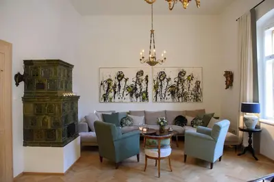 Ein Sitzbereich in der Unterkunft Villa Nicoletta - Luxus am See - Your Austrian Home