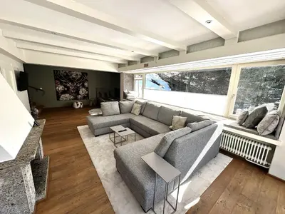 Ein Sitzbereich in der Unterkunft Ferienhaus Mützenzauber