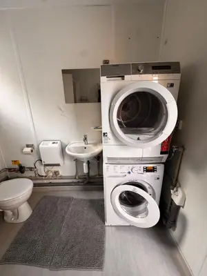 Ein Badezimmer in der Unterkunft Möbilierter Wohncontainer für bis zu 2 Personen in der Gemeinde Rutzenham