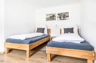 Ein Bett oder Betten in einem Zimmer der Unterkunft Ferienhaus Oberpremgut